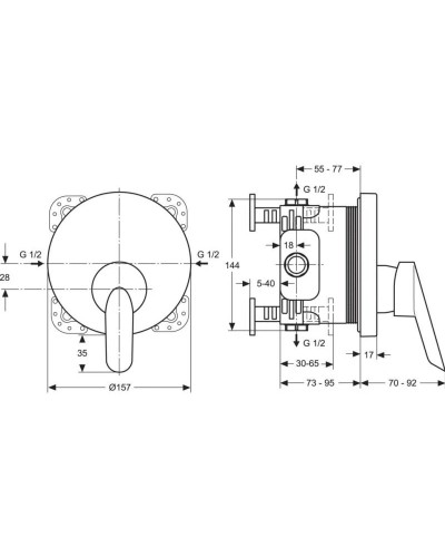 Смеситель для душа Ideal Standard Ceraplus B8653AA