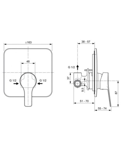 Смеситель для душа Ideal Standard Entella A6948AA