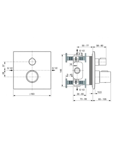 Термостат для душа Ideal Standard Ceratherm C100 A6956A5