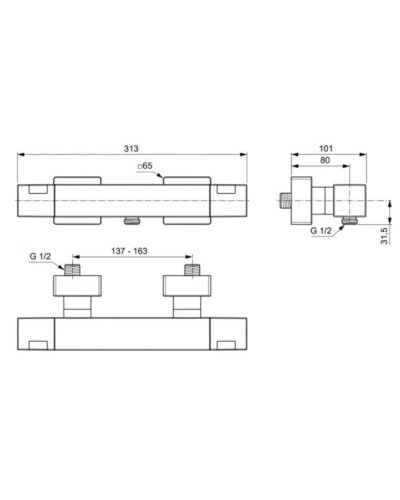 Термостат для душа Ideal Standard Ceratherm C100 A7533AA