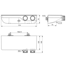 Термостат для душа Ideal Standard Ceratherm S200 A7329AA