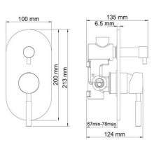 Смеситель для душа WasserKRAFT Main 4141 Хром