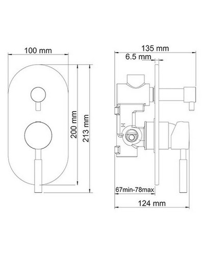 Смеситель для душа WasserKRAFT Main 4141 Хром