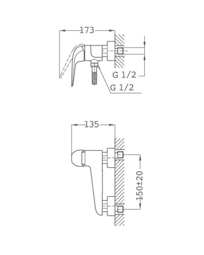 Смеситель для душа Teka Itaca 67231020BZ