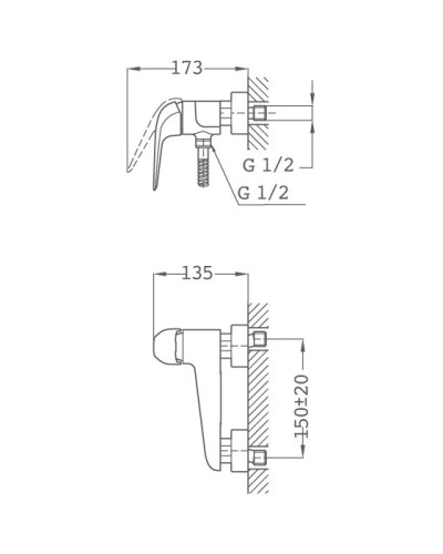 Смеситель для душа Teka Itaca 67231020N2