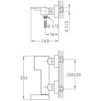 Смеситель для душа Teka Formentera 62231020NC