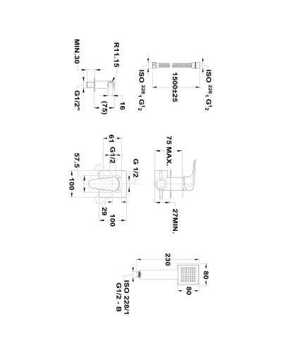 Смеситель для душа Teka Itaca 672420220