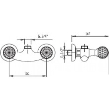 Смеситель для душа Cezares Atlantis ATLANTIS-DS-01-Sw Хром