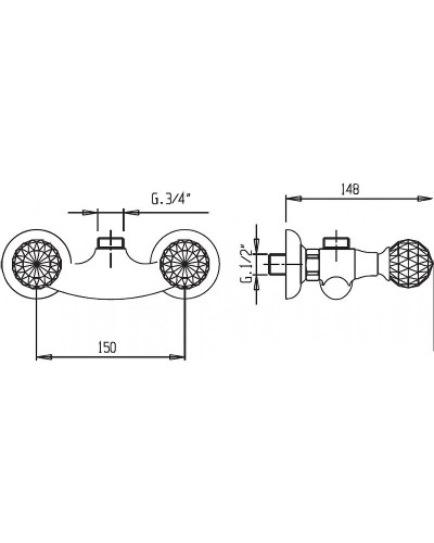 Смеситель для душа Cezares Atlantis ATLANTIS-DS-01-Sw Хром
