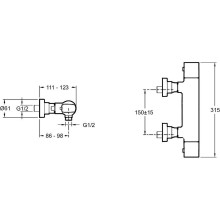 Смеситель для душа Jacob Delafon Aleo E72352-CP Хром