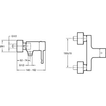 Смеситель для душа Jacob Delafon Cuff E45533-CP Хром