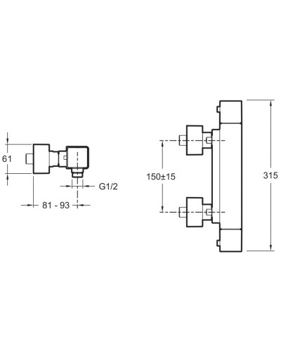 Смеситель для душа Jacob Delafon Strayt E9096-CP Хром