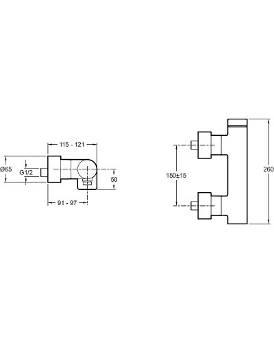Смеситель для душа Jacob Delafon Composed E73091-CP Хром
