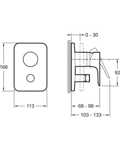 Смеситель для душа Jacob Delafon Aleo E98717-CP Хром