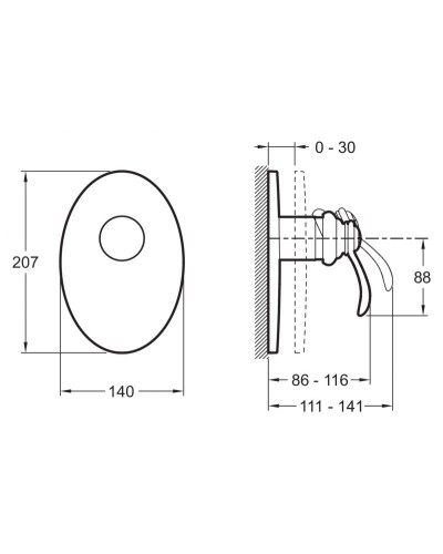 Смеситель для душа Jacob Delafon Fairfax E98710-CP Хром