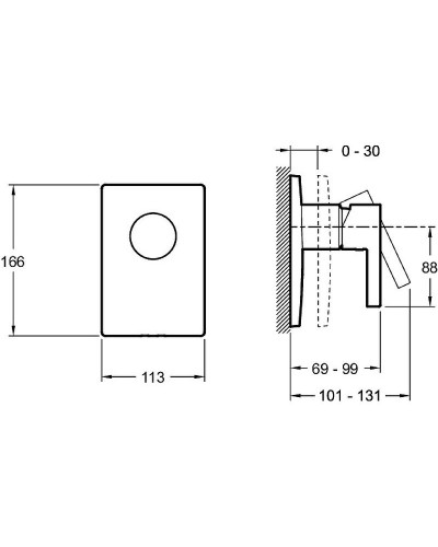 Смеситель для душа Jacob Delafon Stillness E98711-CP Хром
