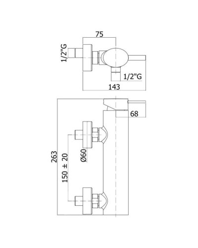 Смеситель для душа Paffoni Berry BR168CR