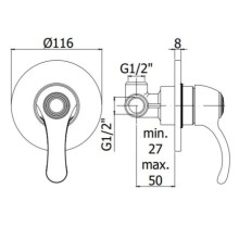 Смеситель для душа Paffoni Flavia FA010CR