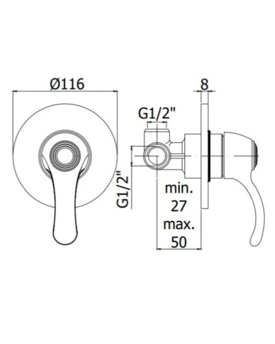 Смеситель для душа Paffoni Flavia FA010CR