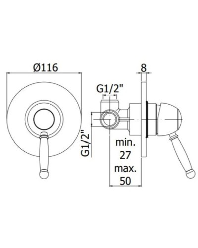 Смеситель для душа Paffoni Giorgia GI010CR