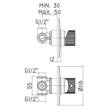 Смеситель для душа Paffoni Jo JO010CR