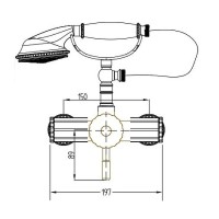 Смеситель для душа Bronze de Luxe Windsor 10122 Бронза