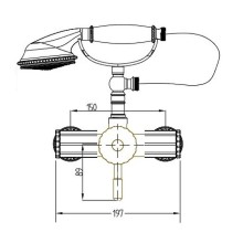 Смеситель для душа Bronze de Luxe Windsor 10122 Бронза