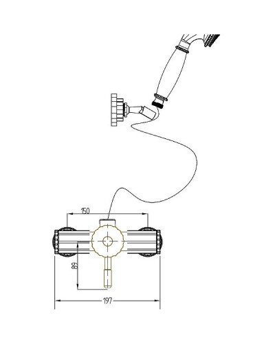 Смеситель для душа Bronze de Luxe Windsor 10123 Бронза