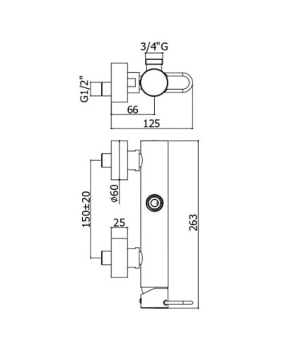Смеситель для душа Paffoni Joker JK168NO
