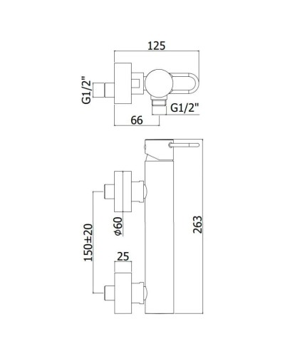 Смеситель для душа Paffoni Joker JK168DCR
