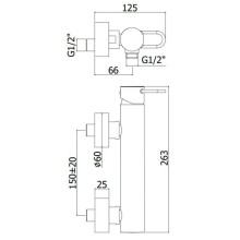 Смеситель для душа Paffoni Joker JK168DNO