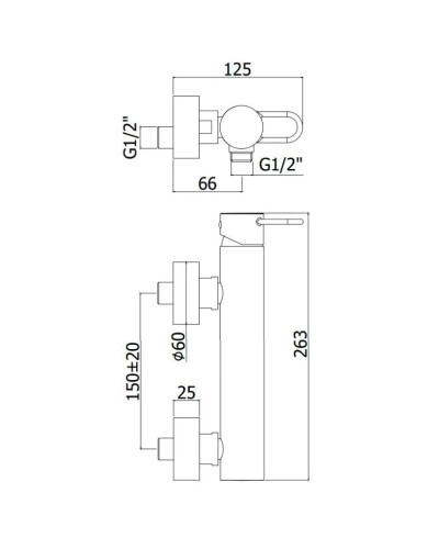Смеситель для душа Paffoni Joker JK168DNO