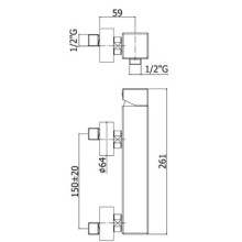 Смеситель для душа Paffoni Level LEC168CR