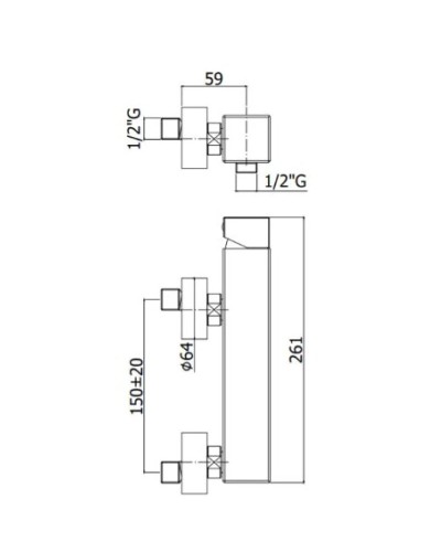 Смеситель для душа Paffoni Level LEC168CR