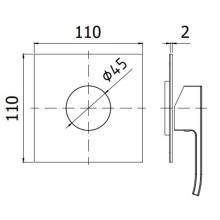 Смеситель для душа Paffoni Level LES010CR/M