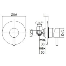 Смеситель для душа Paffoni Light LIG010CR