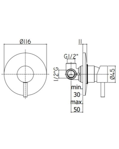 Смеситель для душа Paffoni Light LIG010CR