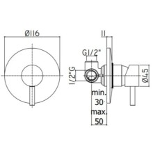 Смеситель для душа Paffoni Light LIG010NO