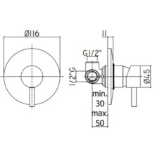 Смеситель для душа Paffoni Light LIG010ST