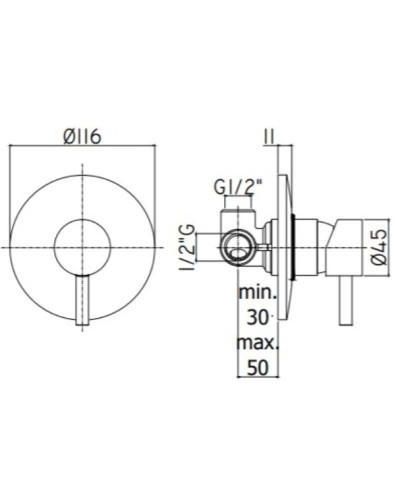 Смеситель для душа Paffoni Light LIG010ST