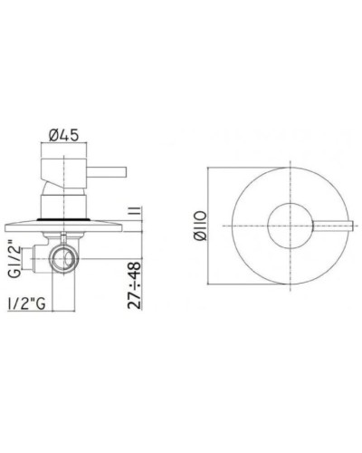 Смеситель для душа Paffoni Light LIG011HGSP