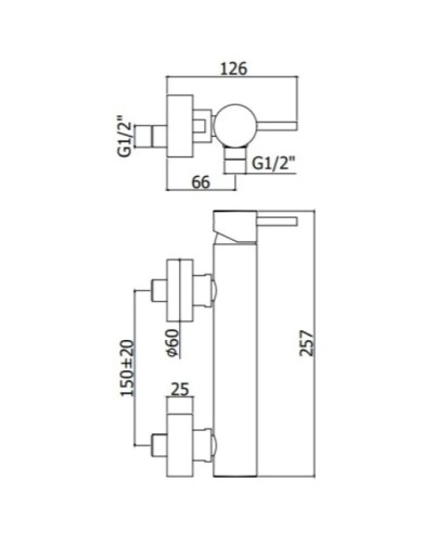 Смеситель для душа Paffoni Light LIG168HG