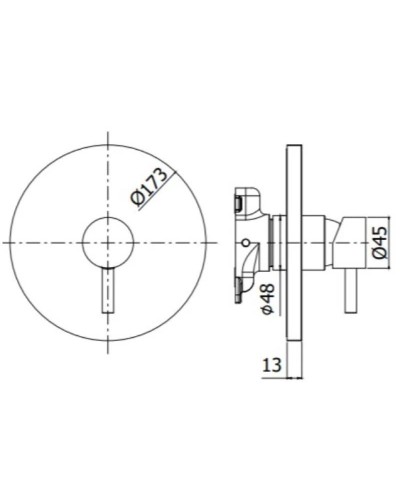 Смеситель для душа Paffoni Light LIGBOX010CR