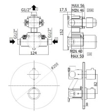 Термостат для душа Paffoni Light LIQ013HGSP