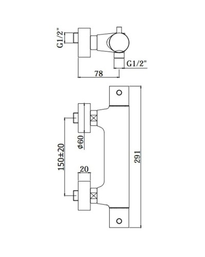 Термостат для душа Paffoni Light LIQ168ENO