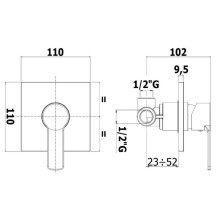 Смеситель для душа Paffoni Red RED010CR/M
