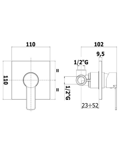 Смеситель для душа Paffoni Red RED010CR/M
