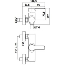 Смеситель для душа Paffoni Red RED168CR