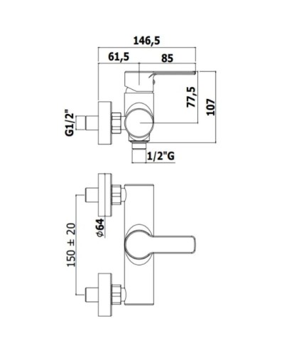Смеситель для душа Paffoni Red RED168CR
