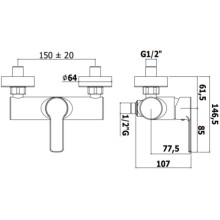 Смеситель для душа Paffoni Red RED168DCR